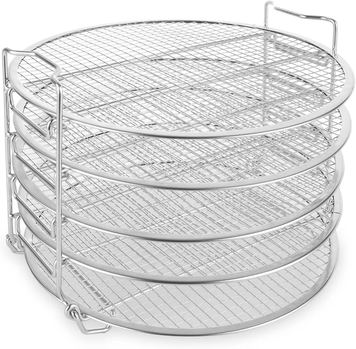 Dehydrator Rack for Ninja Foodi AG300 Grill, Air Fryer Rack 5 Stackable, tainless Steel Stand Accessories Compatible with Ninja Foodi Pressure Cooker and Air Fryer 8 Quart