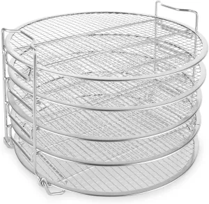 Dehydrator Rack for Ninja Foodi AG300 Grill, Air Fryer Rack 5 Stackable, tainless Steel Stand Accessories Compatible with Ninja Foodi Pressure Cooker and Air Fryer 8 Quart