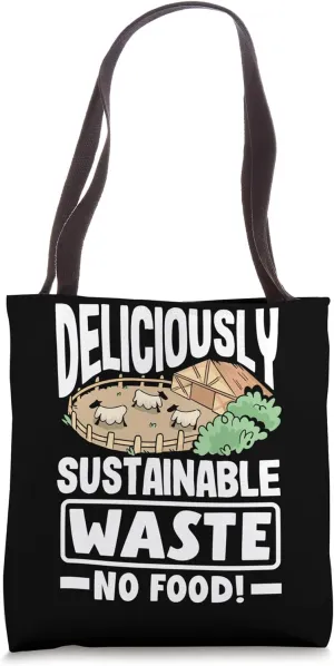 Deliciously Sustainable Waste No Food! Mindful consumption Tote Bag