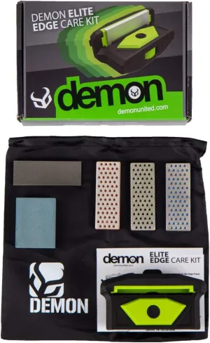 DEMON UNITED Elite X Ski and Snowboard Edge Tuner- Includes Side Edge Multi-Tool, 3 Diamond Stones, Steel File and Gummy Stone- Ski Edge Tuner and Ski Edge Tool Combo Kit