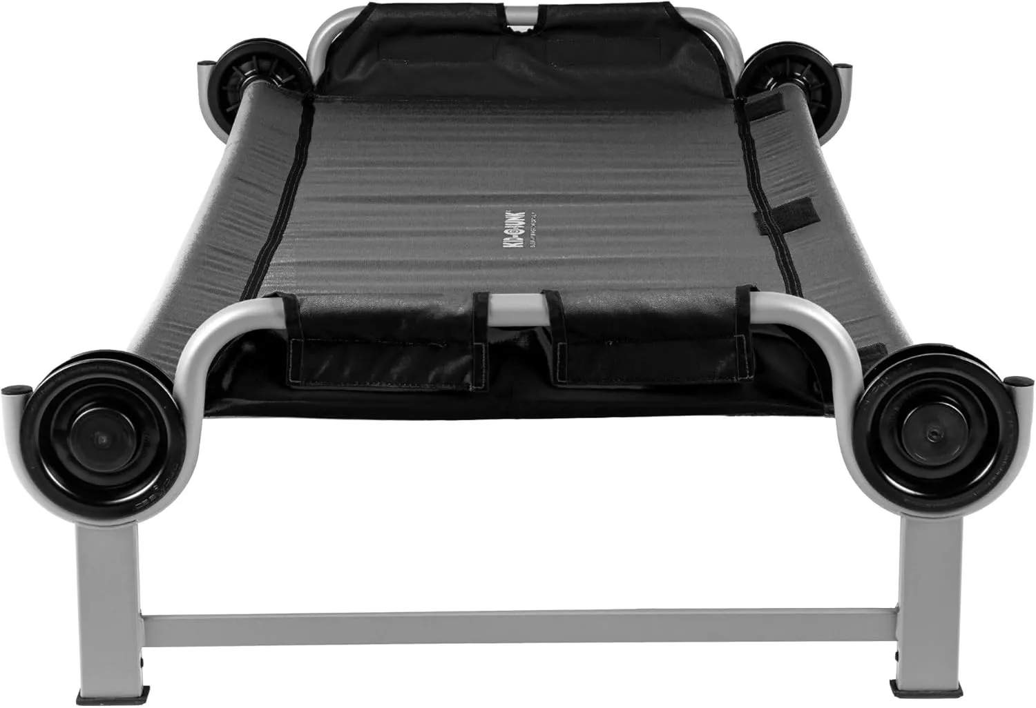 Disc-O-Bed Youth Single Cot Kid-O-Bed with Storage Organizer for Easy Gear Access & Carry Bag Transport, Indoor or Outdoor Use, Black