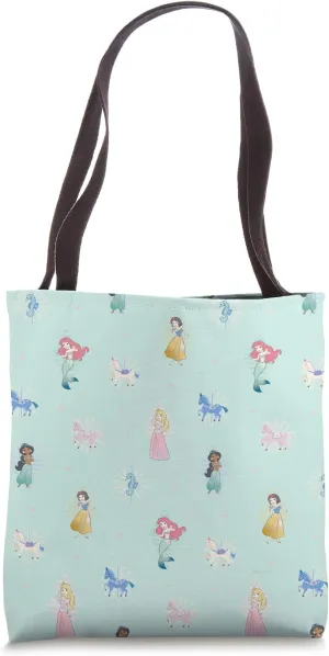 Disney Princess Ariel Jasmine Snow White Aurora Carousel Tote Bag