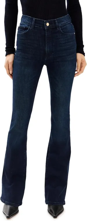 DL1961 Women's Bridget Boot: High Rise Instasculpt Jeans 33"