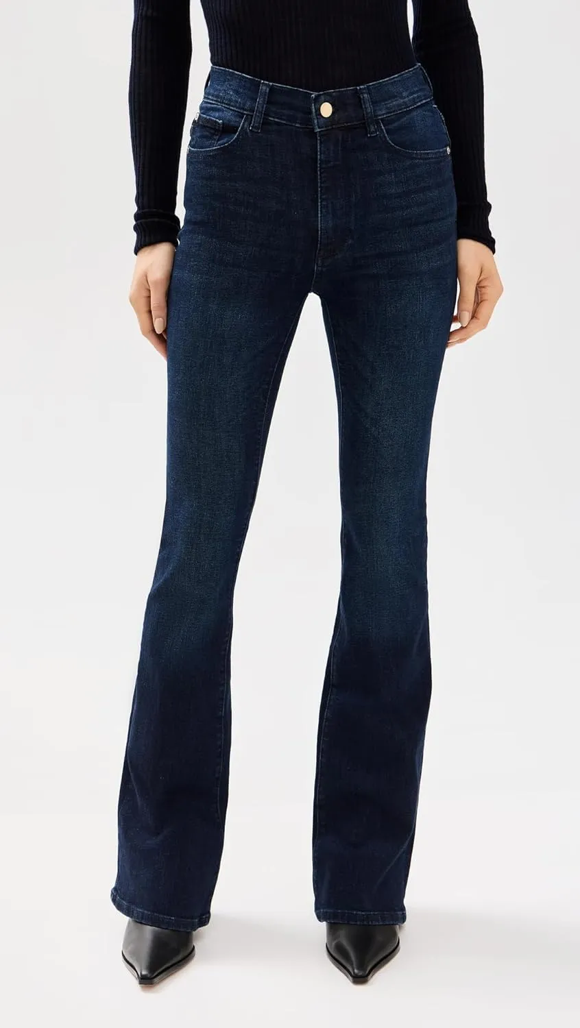 DL1961 Women's Bridget Boot: High Rise Instasculpt Jeans 33"