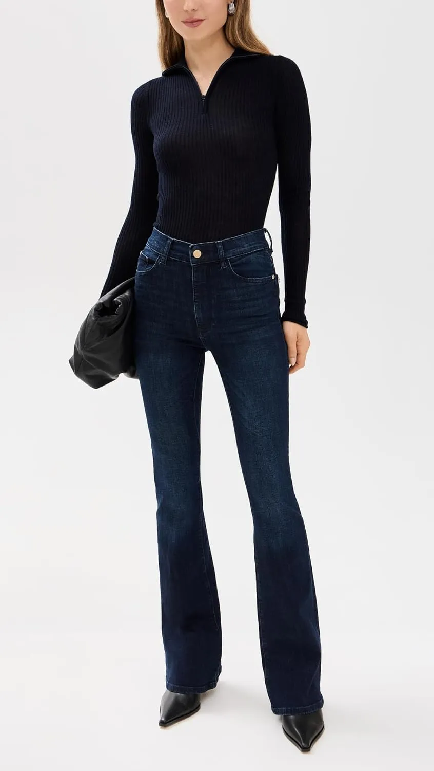 DL1961 Women's Bridget Boot: High Rise Instasculpt Jeans 33"
