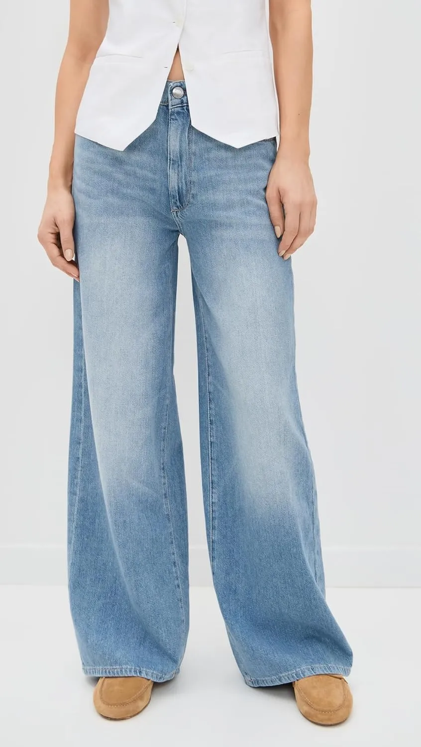 DL1961 Women's DL Aura Hepburn Wide Leg High Rise Jeans