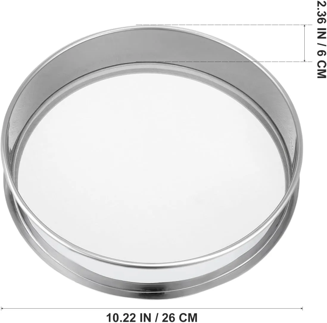 DOITOOL Stainless Steel Pollen Sifter Extractor - Stackable Fine Mesh Strainer for Flour, Coffee, Resin, Silica Sand - (25cm Diameter)