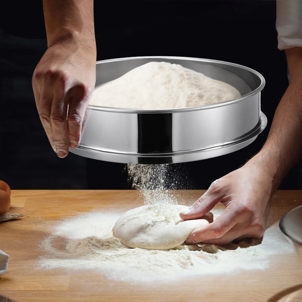 DOITOOL Stainless Steel Pollen Sifter Extractor - Stackable Fine Mesh Strainer for Flour, Coffee, Resin, Silica Sand - (25cm Diameter)