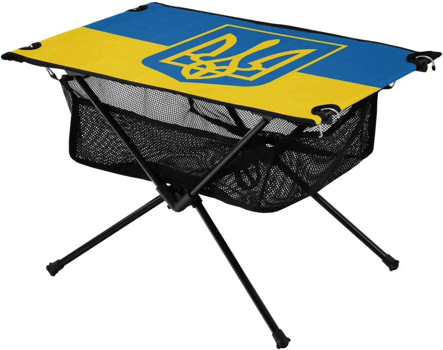 DOMIKING Ukraine Flag Portable Camping Table Folding Picnic Tables with Carrying Storage Bag Backpacking Table for Hiking Cooking Fishing 23.6 * 15.6 * 15 in