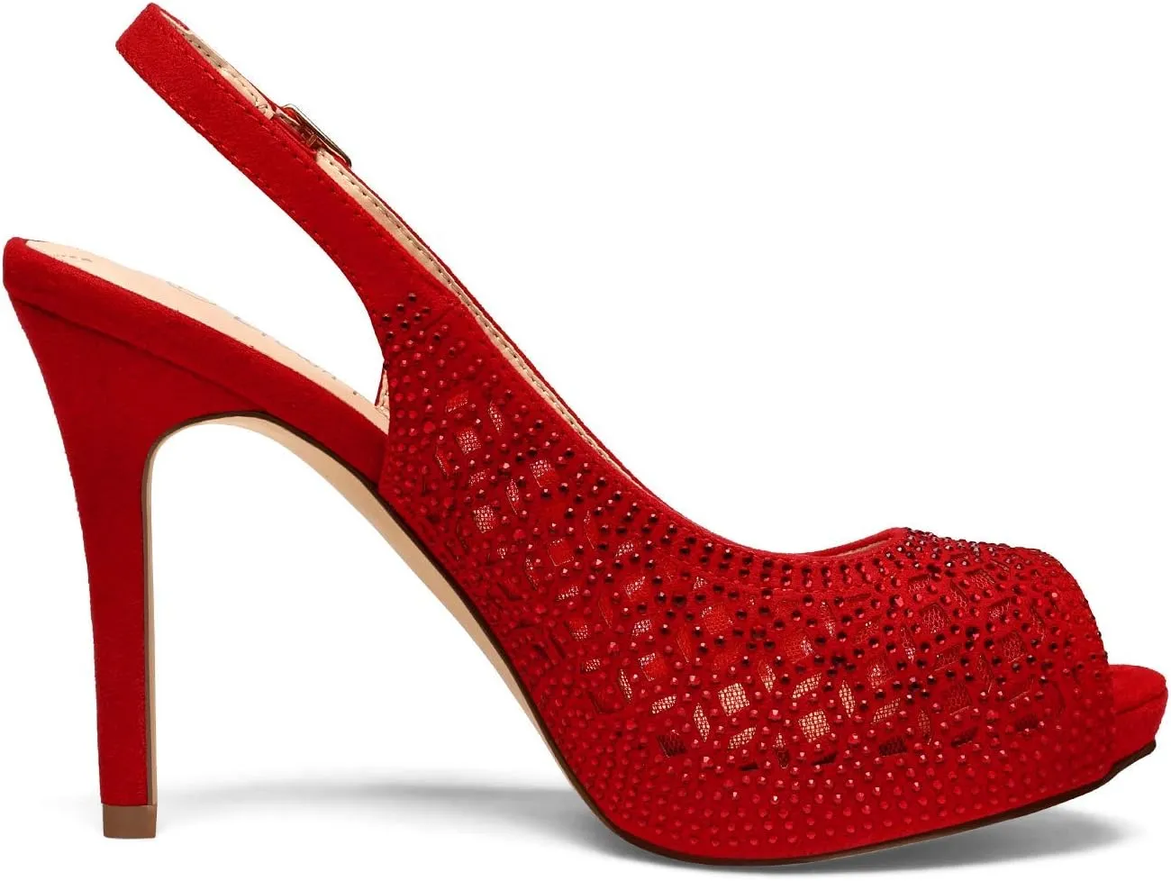 DREAM PAIRS Women's High Heels Platform Dress Rhinestones Peep Toe Pumps Shoes