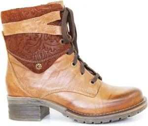 Dromedaris Women's Kara Combat Lace-up Comfort Boot with Inside Zip