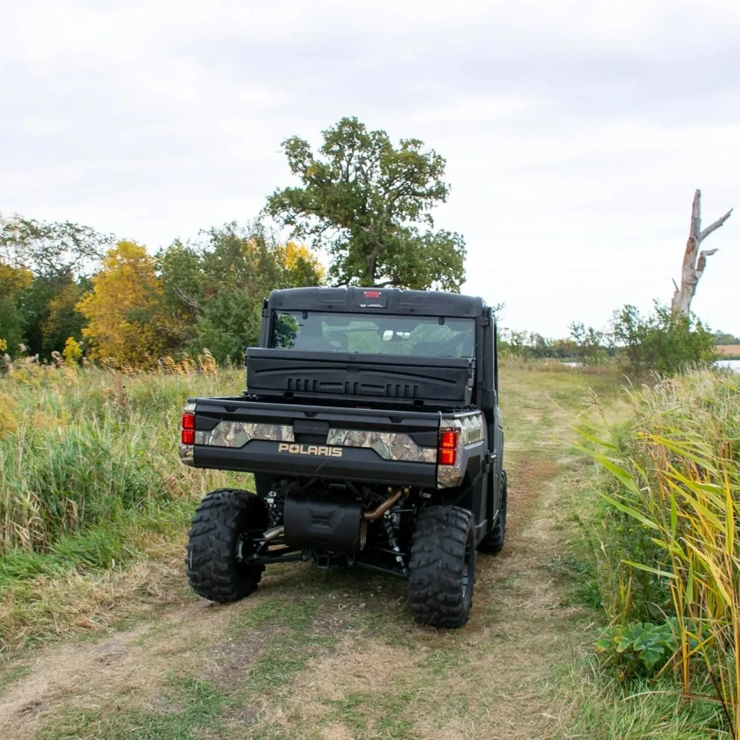 DU-HA All Terrain Side by Side Storage Box with Mounting Kit - Rear Storage Box Fits Most ATVs & UTVs - Heavy Duty, Weather Resistant & Lockable Latches