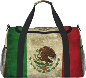 Duffle Bag Retro-Mexico-Sacred Flag Travel Duffel Bag Weekender Bag For Men Womentravel Sports Gym