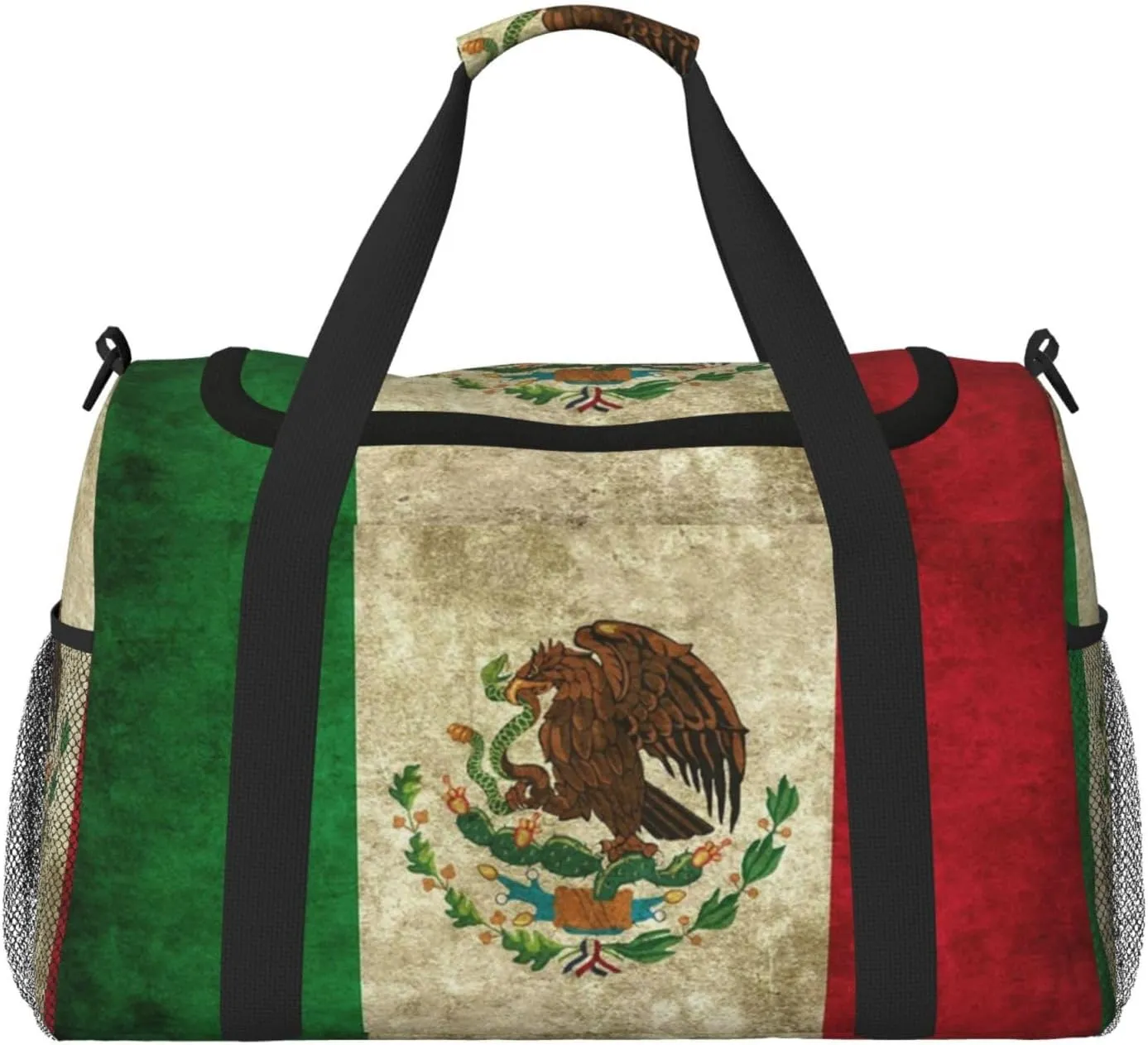 Duffle Bag Retro-Mexico-Sacred Flag Travel Duffel Bag Weekender Bag For Men Womentravel Sports Gym