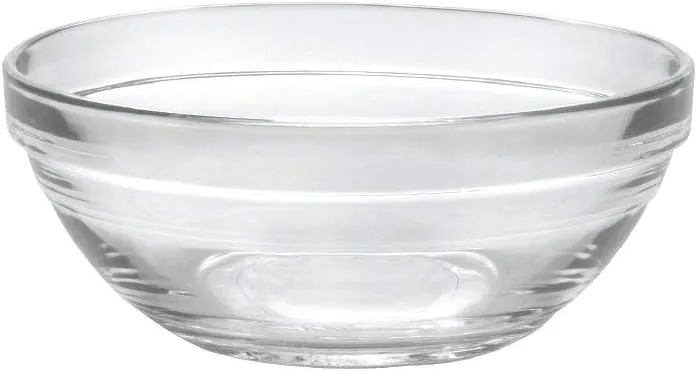 Duralex Lys Stackable Glass Bowls with a Polishing Cloth