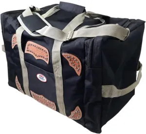 Durango Series Duffle Bag with Basket Tooled Leather Accents