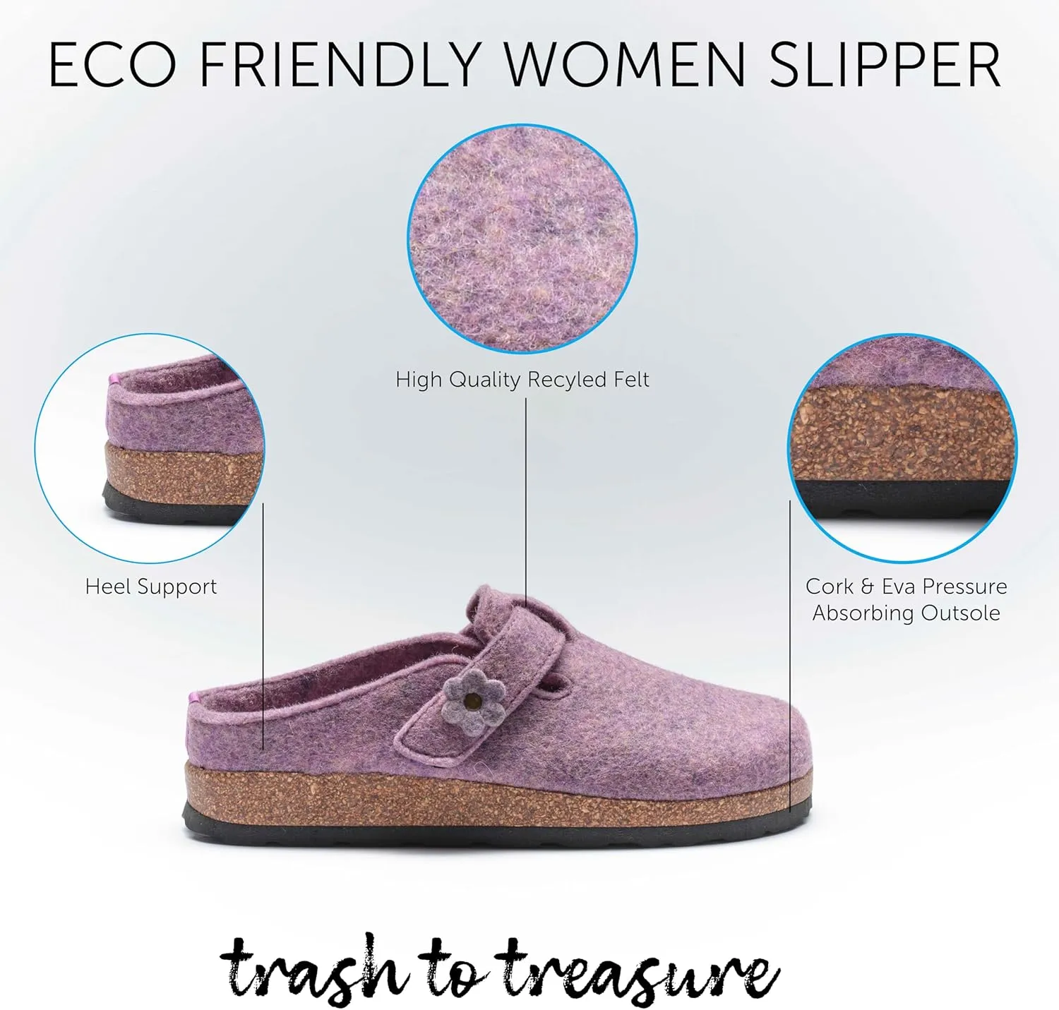 Eco-Friendly Women's Slippers: Recycled, Ultra Comfortable, Soft, Perfect for Indoors & Outdoors Slippers