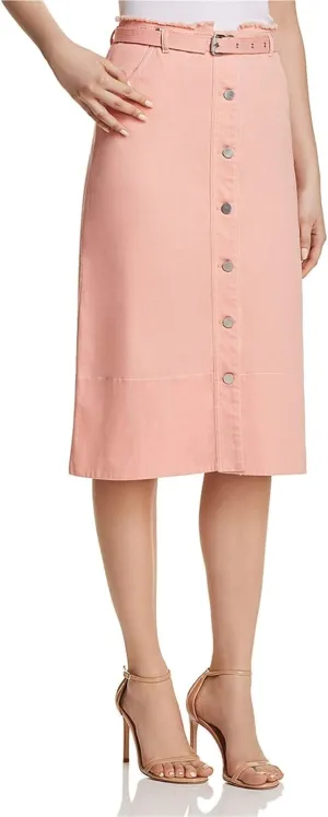 Elizabeth and James Womens Denim Skirt, Pink, 10