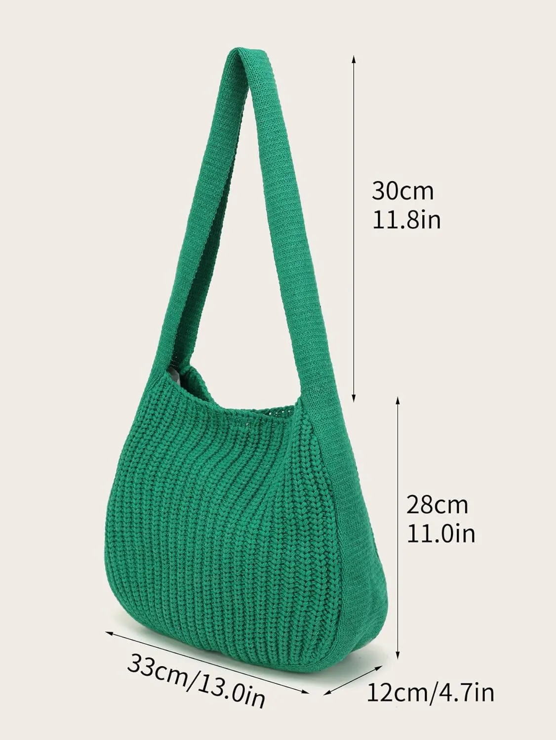 ENBEI Women's Crochet Tote Bag Knit Shoulder bag,Aesthetic Bag,Cute Eco-Friendly Tote for Travel,Daily Use,Gift Box Packaging