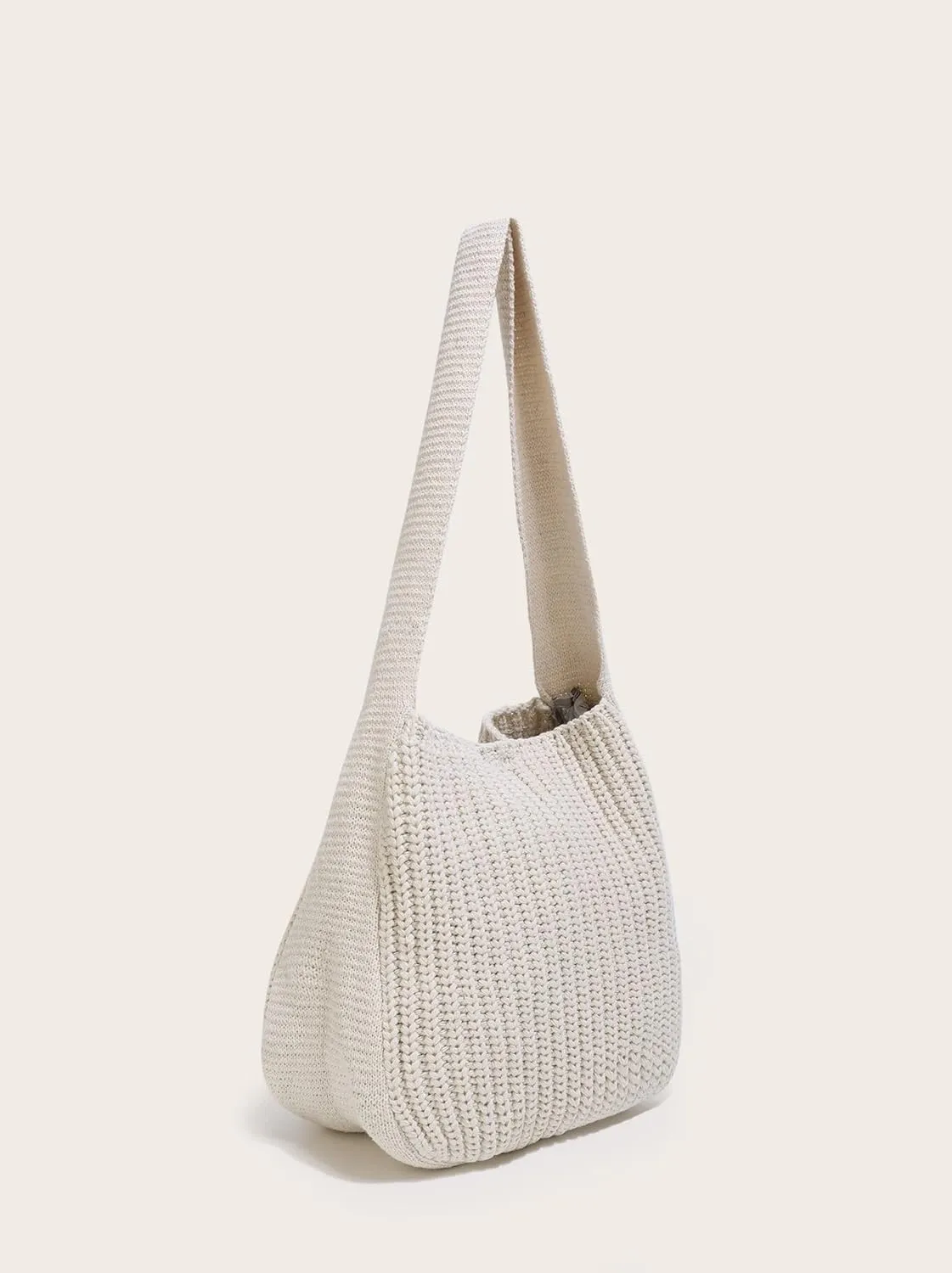 ENBEI Women's Crochet Tote Bag Knit Shoulder bag,Aesthetic Bag,Cute Eco-Friendly Tote for Travel,Daily Use,Gift Box Packaging