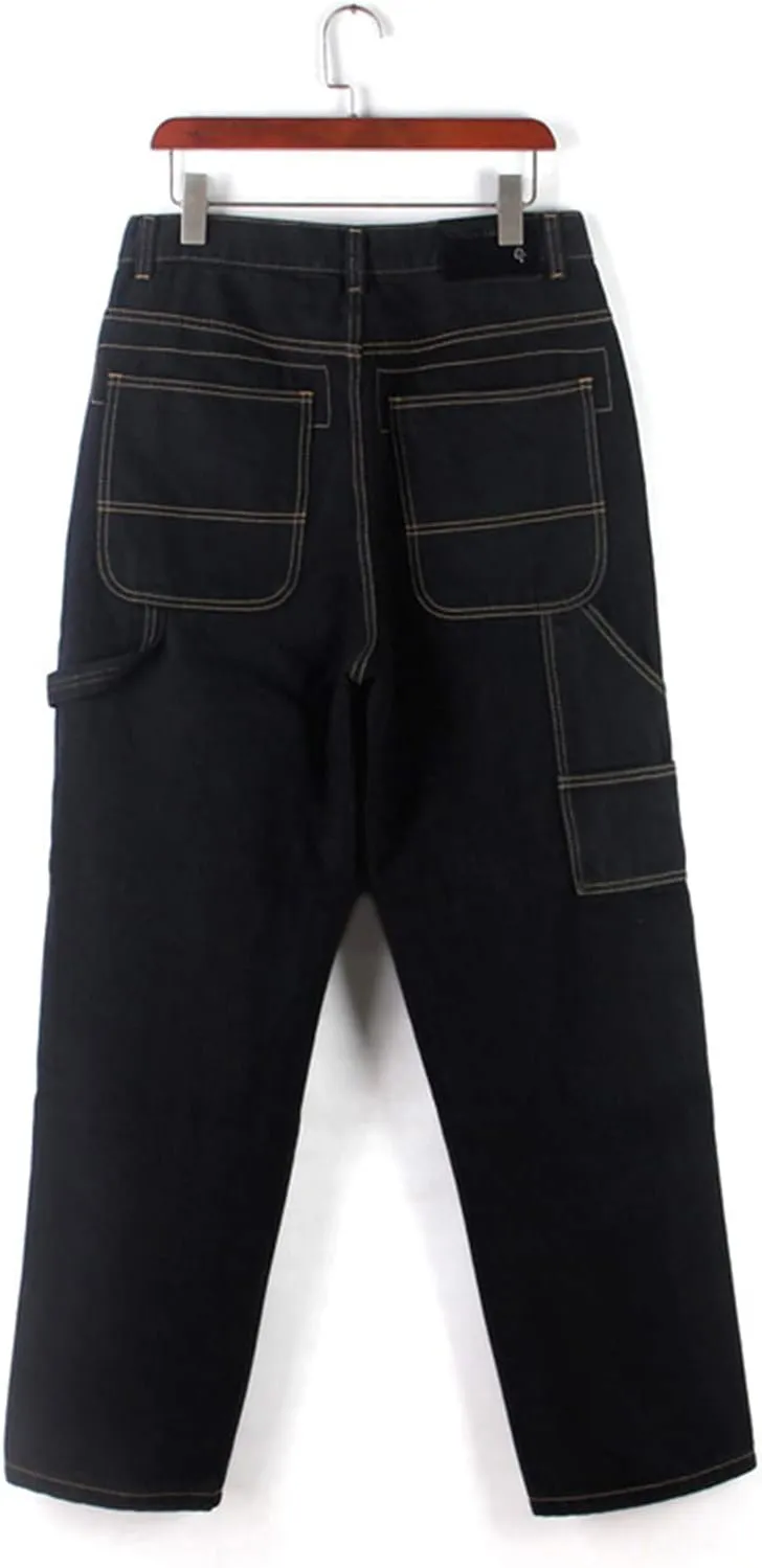 EnllerviiD Men's Baggy Hip Hop Denim Jeans Loose Fit Vintage Skateboard Skater Dance Pants