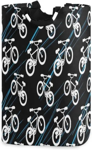 Exnundod Laundry Hamper Extreme Mountain Bikes Laundry Basket Collapsible Laundry Bag Two-wheeled Bicycles Cloth Hamper Towel Basket Large Storage Bag for Dorm Bedroom