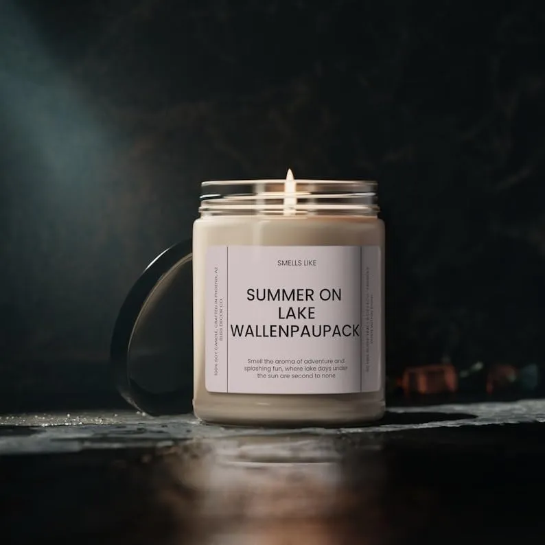 Experience Summer at Lake Wallenpaupack with Our Handcrafted Eco-Friendly Soy Candle - Perfect Gift for Lake Wallenpaupack Enthusiasts