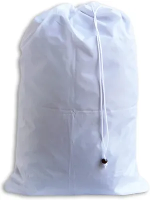 Extra Large Jumbo Laundry Bag with Drawstring, Color: White, Size: 44.5 x 28.5