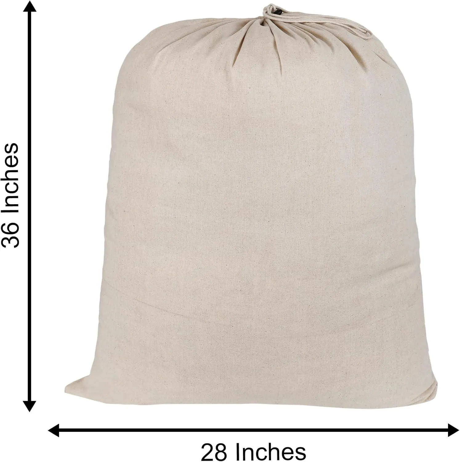 Extra Large Natural Cotton Laundry Bag 28 x 36 (71CMX91 CM) Pack of 2 Natural