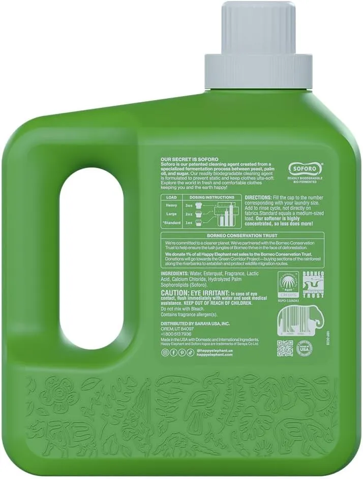 Fabric Softener - Ultra Concentrated, Fabric Conditioner, Liquid Laundry Softener, Eco Friendly, Gentle, Fresh Linen, 64 Loads - White Tea and Fig (64 fl oz - Pack of 1)