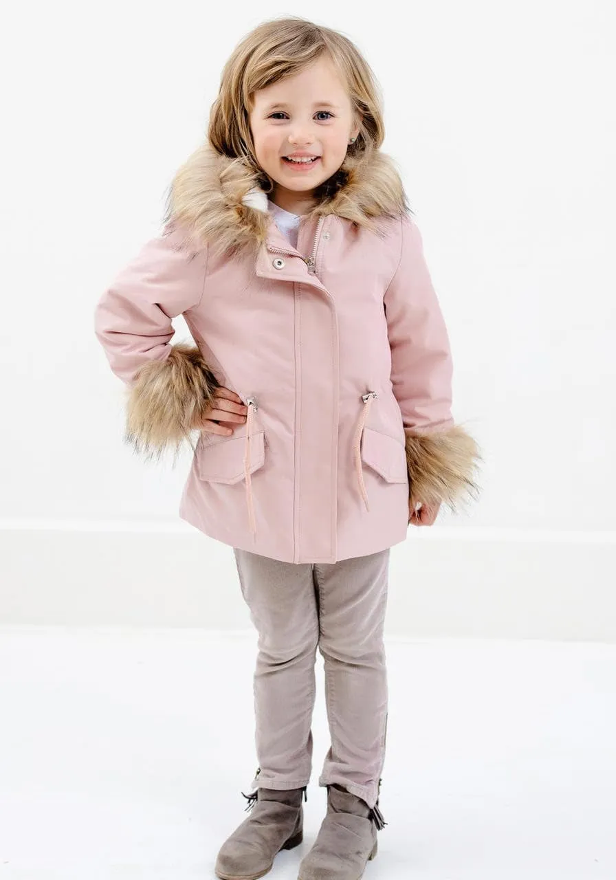 Fabulous-Furs Donna Salyers Kid's Faux Fur-Trimmed Always Ready Storm Coat