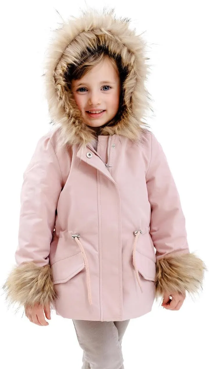 Fabulous-Furs Donna Salyers Kid's Faux Fur-Trimmed Always Ready Storm Coat