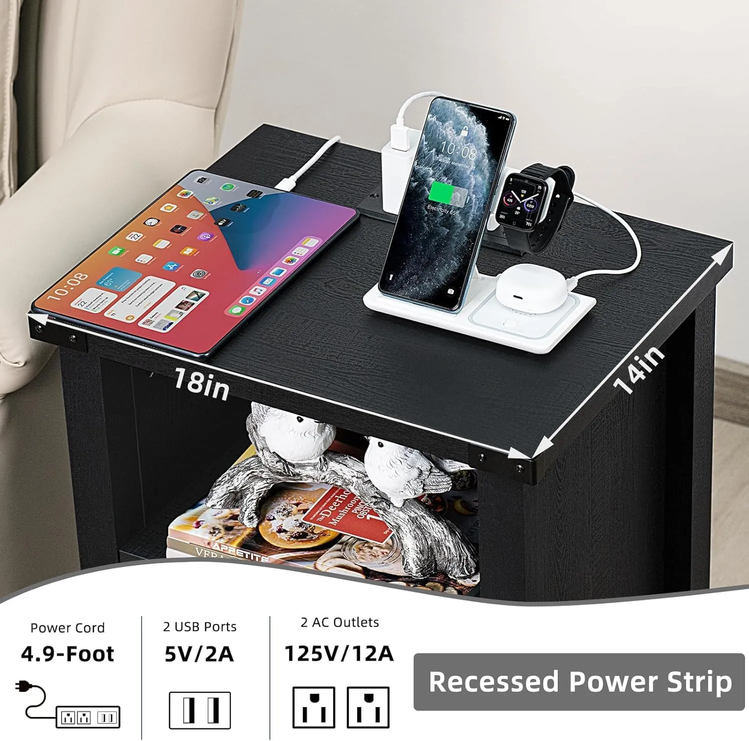 Farmhouse Dresser and Nightstand Sets 3 Piece, Furniture Set 18" Night Stand with Charging Station and 6 Drawers Dressers for Bedroom, 54" Dresser and Nightstand Set for Bedroom, Living Room