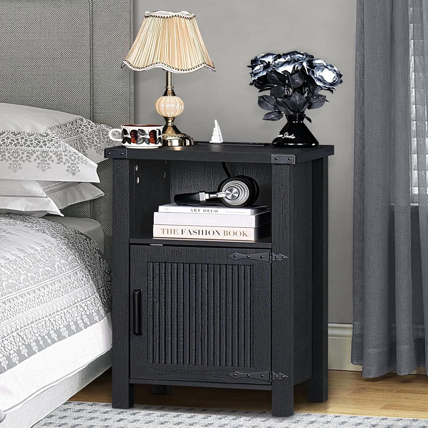 Farmhouse Dresser and Nightstand Sets 3 Piece, Furniture Set 18" Night Stand with Charging Station and 6 Drawers Dressers for Bedroom, 54" Dresser and Nightstand Set for Bedroom, Living Room
