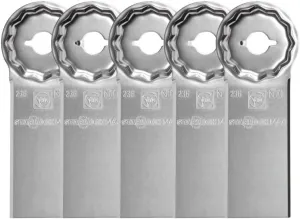 Fein Starlock Max Cutter Blade for Precision Work on Expansion Joints - Smooth, Clean Cuts on MultiMaster Tools, Straight Type, 1-3/16" Width, 2-3/8" Cutting Depth, 5-Pack - 63903236230