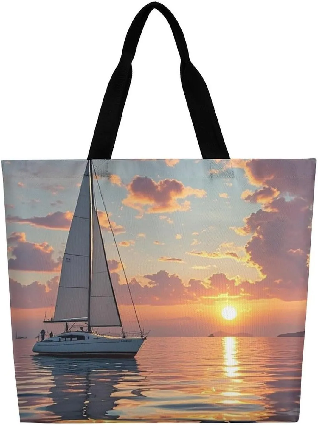 Fire And Ice Dragons Tote Bag for Women Reusable Grocery Shoulder Bags Shopping Bag for Travel, Groceries