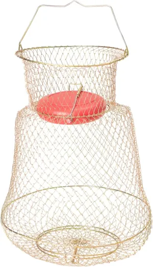 Fishing Basket 13"/33cm Foldable Fish Holder for Caught Fish with Floating Design