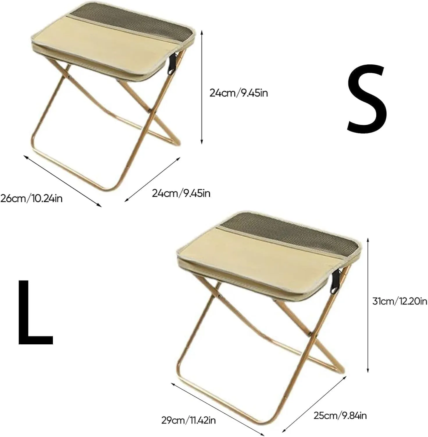 Foldable Backpack Stool, Portable Mini Outdoor Camping Folding Seat with Adjustable Shoulder Strap, Load Capacity Up to 120 Kg, for Camping, Fishing, Hiking, Picnics, Outdoor Barbecue(Green,Small)