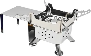 Foldable Propane Stove - Compact Windproof Cooking Gear Control Valve | Stable Outdoor Flame Tool for Backpacking Hunting Picnics Tailgates Travel Grilling Field Use Wilderness Kitchen Unit