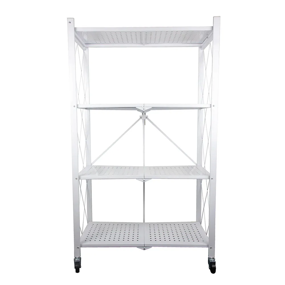 Foldaway Collapsible Storage Rack - White