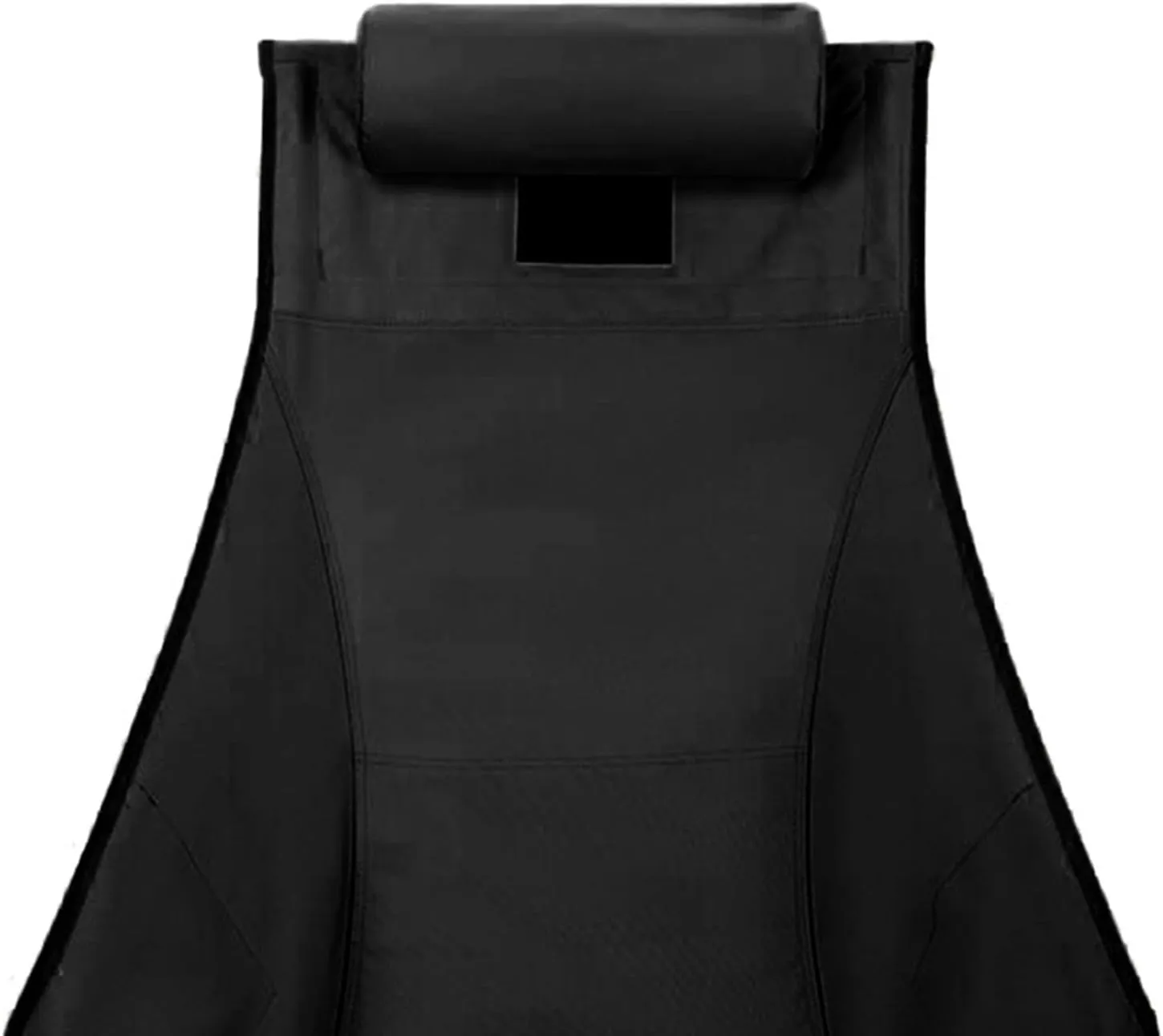 Folding Camping Chair Folding Chair Nonslip Reclining Chair Outdoor Moon Chair Beach Chair for BBQ Deck Patio Backyard Travel, Black