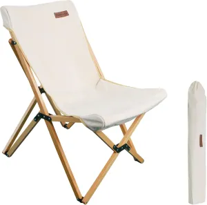 Folding Camping Chair Outdoor, Small Butterfly Chair Lightweight Oxford Cloth Lawn Chair Portable Foldable Beach for Outdoor, Sporting, Fishing, Picnic, Khaki (Small Chair)