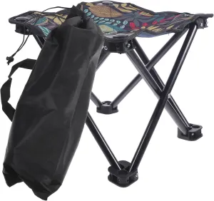 Folding Camping Stool Portable Retractable Chair for Outdoor Activities Comfortable Fishing and Sketching Lightweight Design Sturdy Bracket for Camping and Travel