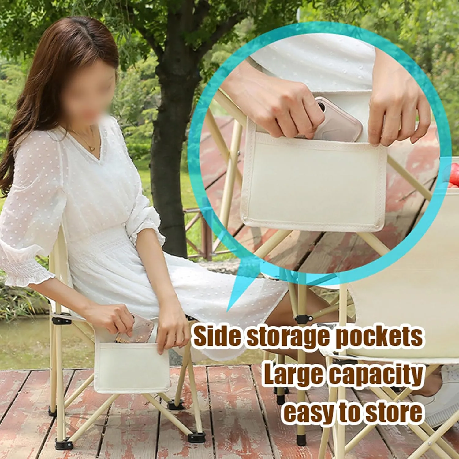 Folding Camping Table and Chair, Lightweight Picnic Table Aluminum Roll-up Table Portable Camp Chairs Foldable Lawn Chair with Carrying Bag, Blue