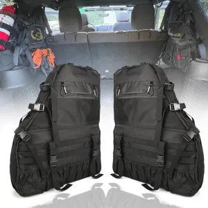 for Jeep Roll Bar Storage Bag Cargo Cage with Multi-Pockets Organizers Saddlebag Tool Kits Holder Bags Compatible with Jeep Wrangler JK TJ JL & Unlimited 2007-2022 4 Doors (Pack of 2)