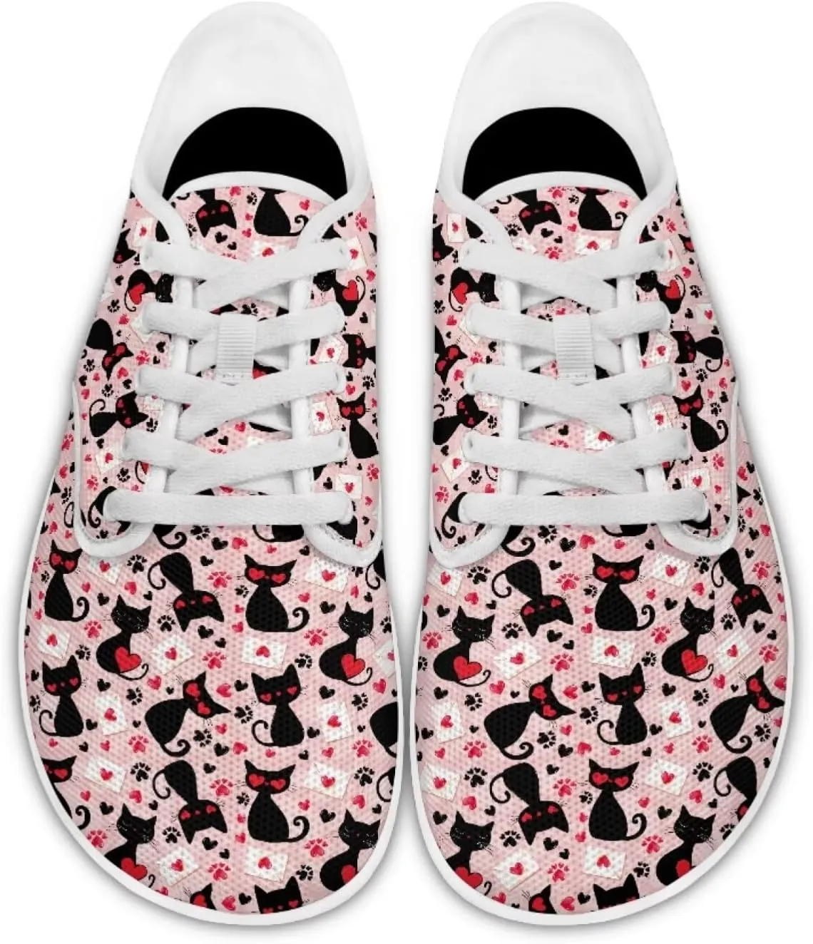 Forchrinse Decorative Butterfly Wide Barefoot Shoes for Women Teens Running Tennis Shoes Zero Drop Shoes Width Fashion Sneakers Soft Sole