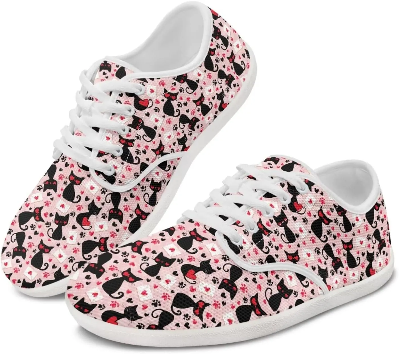 Forchrinse Decorative Butterfly Wide Barefoot Shoes for Women Teens Running Tennis Shoes Zero Drop Shoes Width Fashion Sneakers Soft Sole