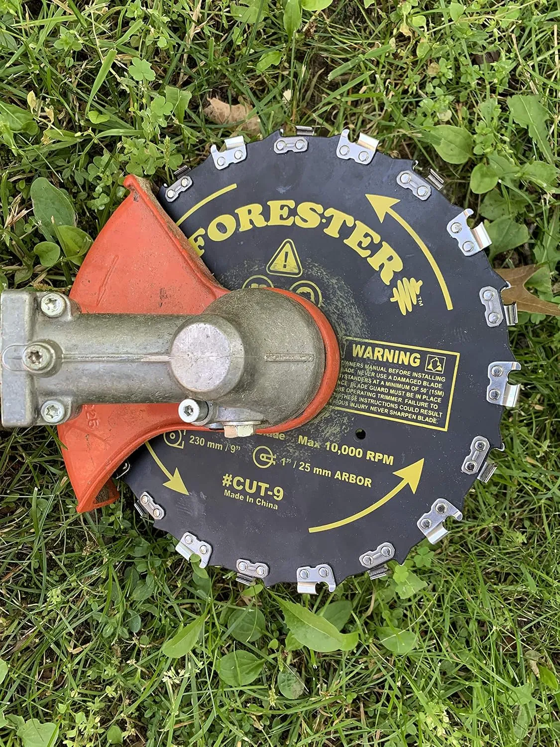 Forester 9” Chainsaw Brush Cutter Blade – 20 Tooth Circular Trimmer Saw Blade - for Trimming Trees, Clearing Underbrush, Cutting String, Weeds and Bush