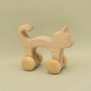 Free Shipping Natural Wheelie Cat, WA05 : Eco-Friendly Gift with Montessori and Waldorf Educational Influence Lotes Toys Baby Gift