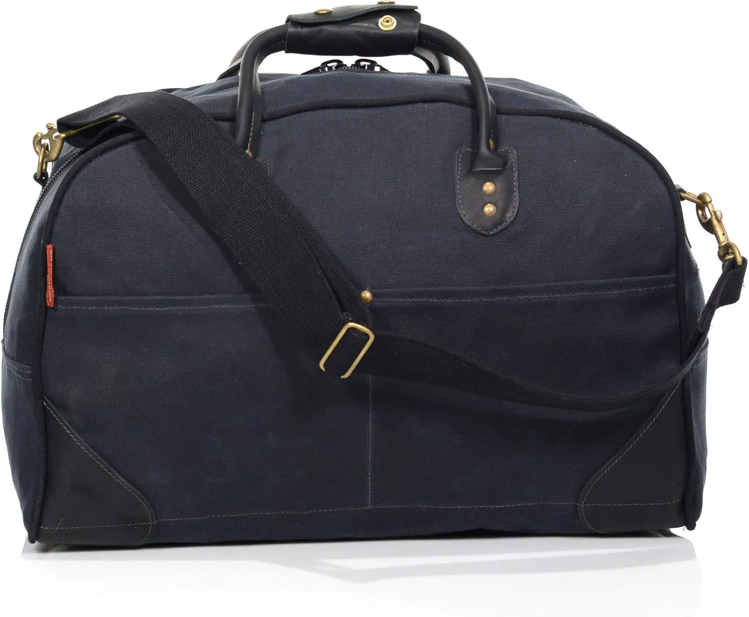 Frost River Curtis Flight Bag - Waxed Canvas and Leather Carry On Luggage Pack, Durable Weekender with Outside Access Pockets, Carry On, 45 Liter, Heritage Black